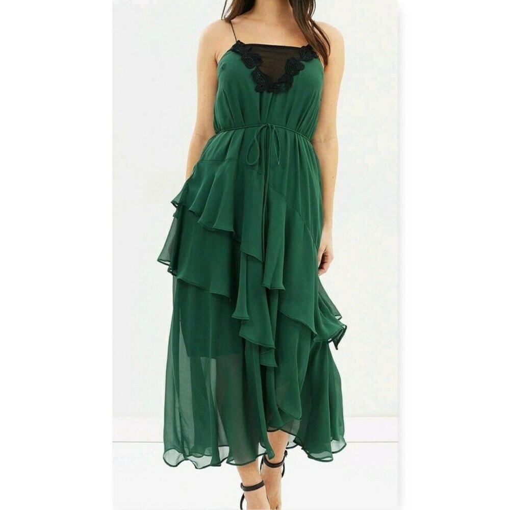 Cooper St evergreen lucille womens midi dress Sz 2